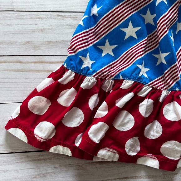 Jelly the Pug Fourth of July Patriotic Ruffle Dress in Red White Blue 24 Months - Picture 9 of 13